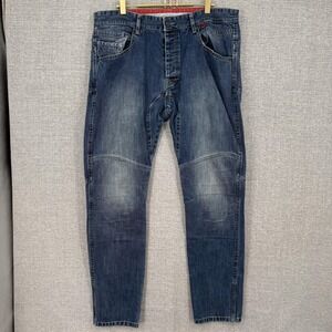 Dainese Jeans Mens 36x31 Blue P Washville Slim T47 Biker Moto Denim Made Italy